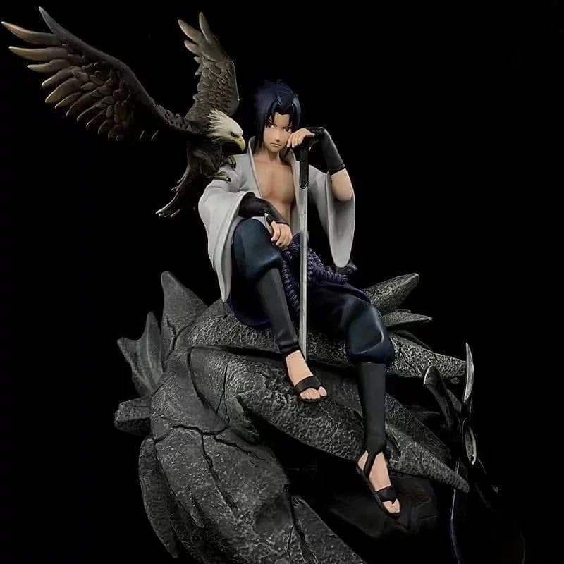 Sasuke Uchiha with Hawk Statue - 35 cm - Yukizi