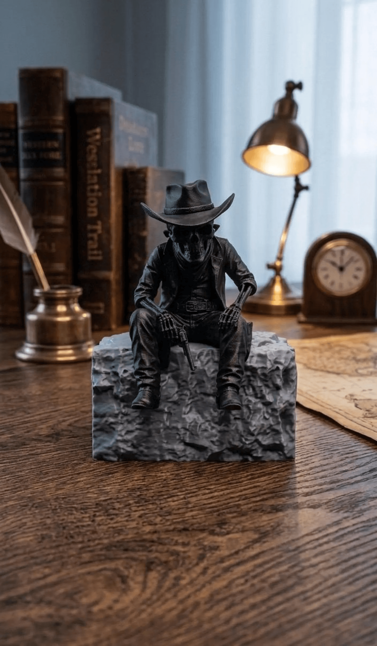 Skeleton Cowboy Shelf Sitter - Yukizi