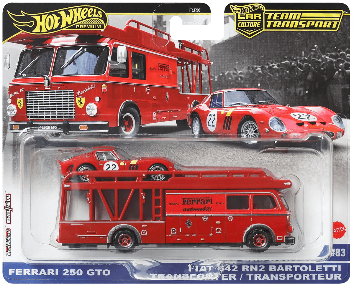 Hot Wheels Premium Ferrari Bartoletti Transporter & Ferrari 250 GTO #22 - Yukizi