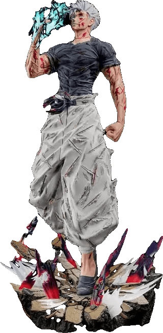 Gojo Battle-Damaged Shinjuku Arc Statue (36 cm) - Yukizi