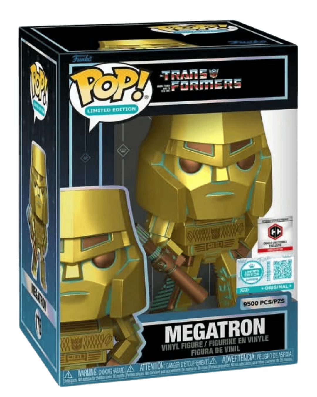 Funko Pop! Transformers Megatron — Gold Limited Edition (Chalice Collectibles Exclusive, 9,500 pcs) — Original - Yukizi