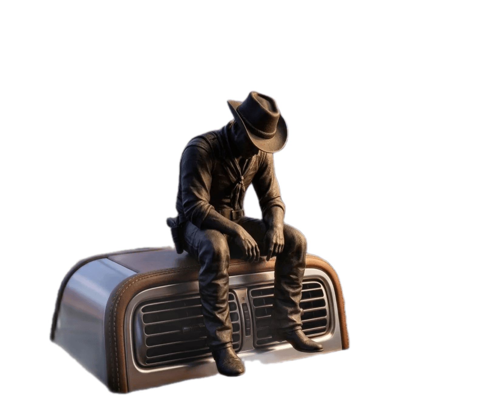 Sad Arthur Morgan Resin Figure – RDR2 Cowboy Ledge Sitter - Yukizi
