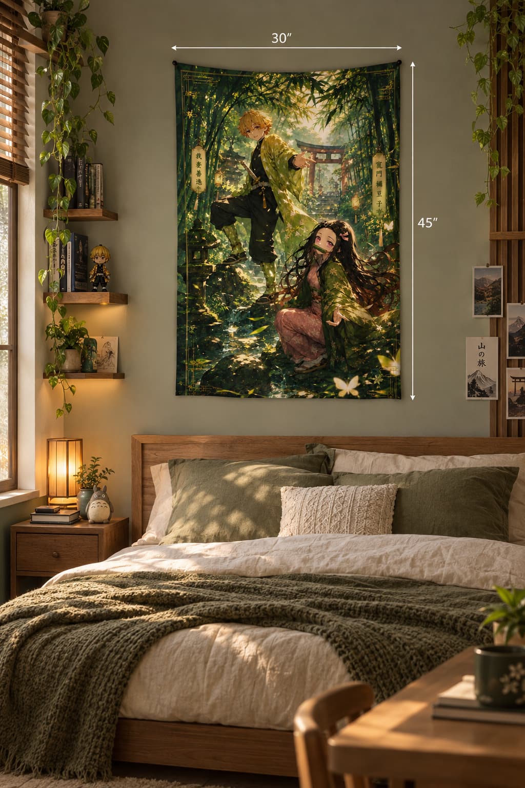 Kimetsu no Yaiba Tapestry | Zenitsu & Nezuko Anime Tapestry | Demon Slayer | Wall Hanging - Yukizi
