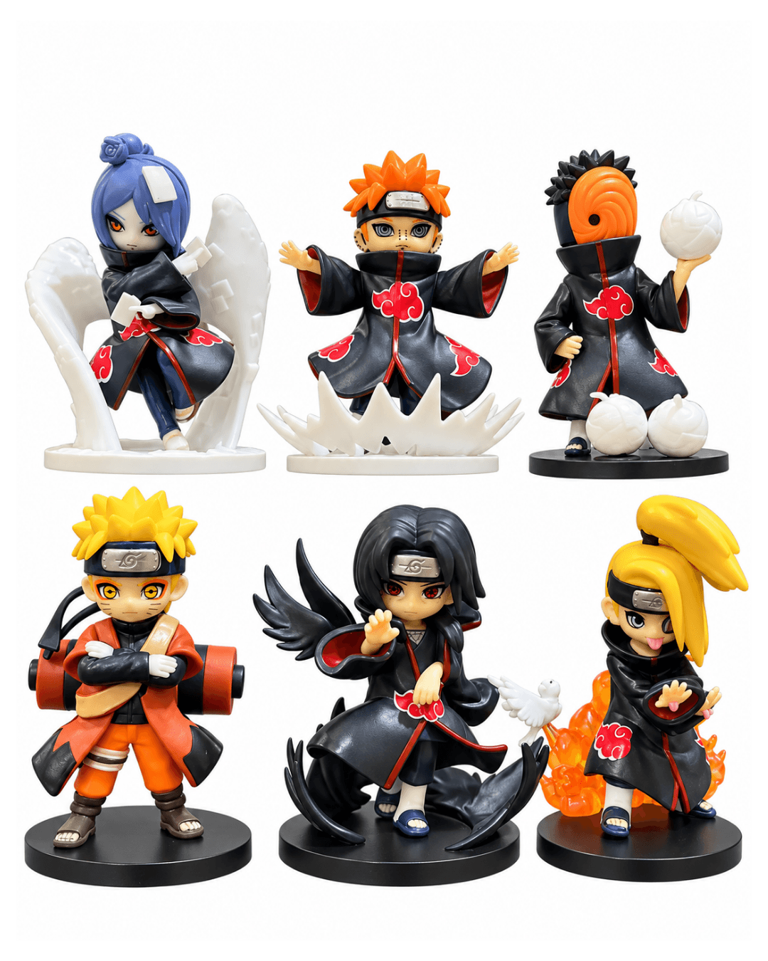 Naruto — Miniature Akatsuki Figure Set of 6 - Yukizi